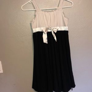Girls White and Black Formal Dress